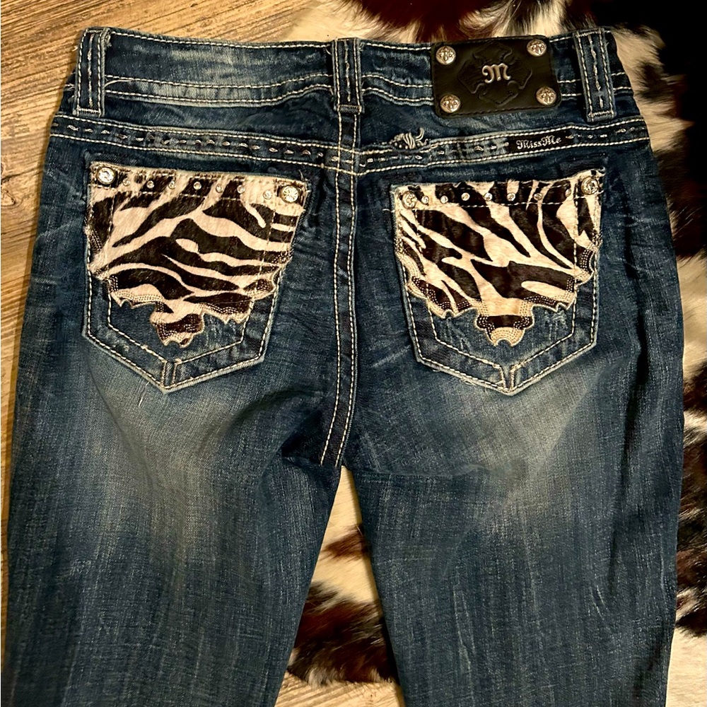 Miss Me Zebra Pocket Jeans